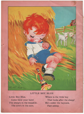 Little Boy Blue
(Mother Goose back cover)